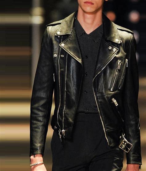 ysl mens leather jacket grailed|Men's Saint Laurent Leather Jackets for Men .